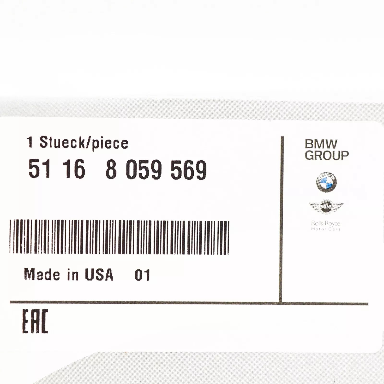 NEW BMW 3 F30 FRONT LEFT DOOR HEATED MIRROR GLASS 51168059569 ORIGINAL