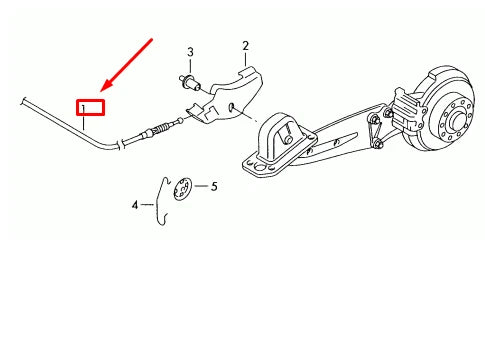 NEW VOLKSWAGEN PASSAT B8 REAR PARKING BRAKE CABLE 561609721A ORIGINAL