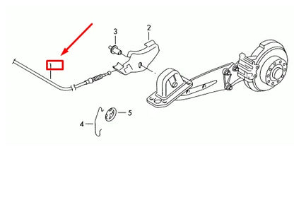 NEW VOLKSWAGEN PASSAT B8 REAR PARKING BRAKE CABLE 561609721A ORIGINAL