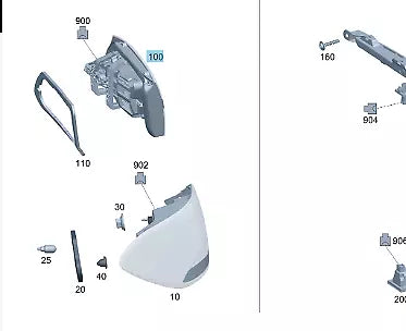NEW MB GLC C253 REAR LEFT TAILGATE TRUNK TAILLIGHT LAMP A2539060102