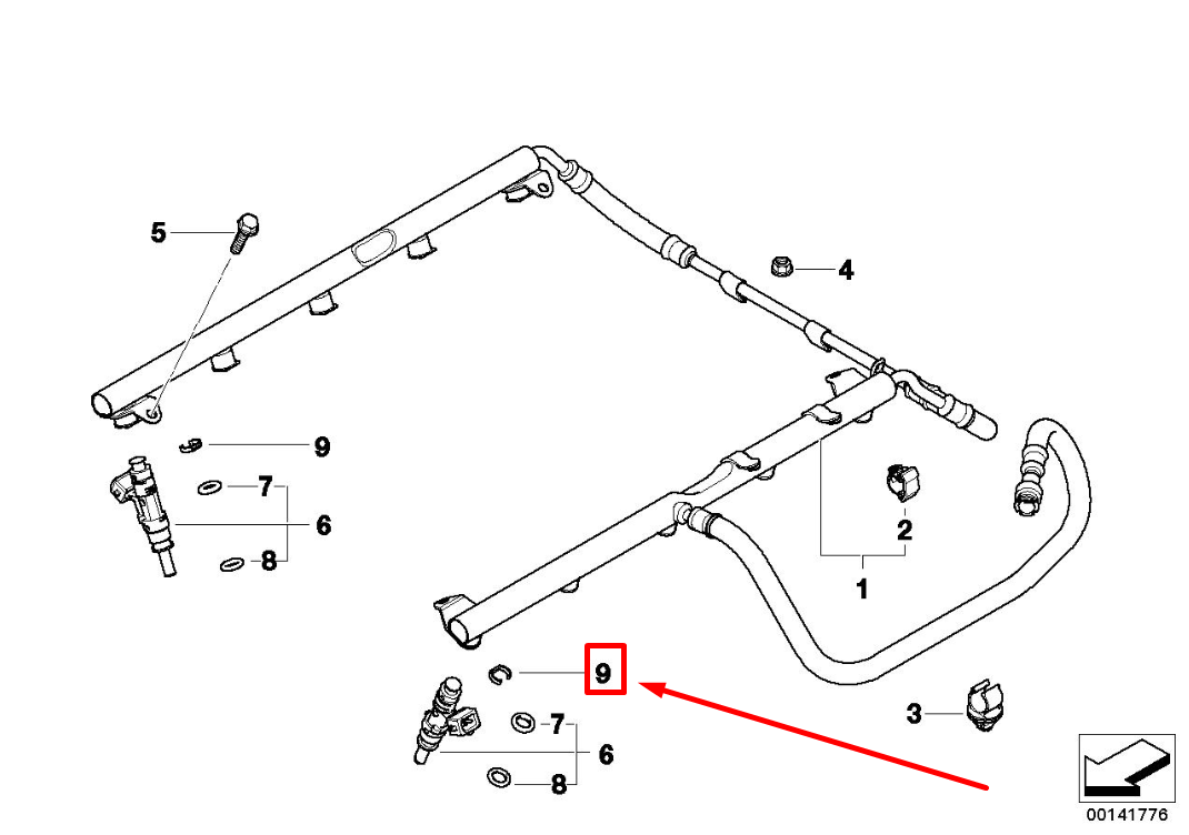 new bmw 3 compact e36 fuel injector clamp valve clip 13531274729 1274729