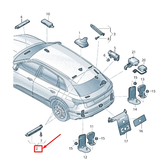 NEW AUDI E-TRON GEN REAR LEFT ANTENNA AMPLIFIER 4KE035225F