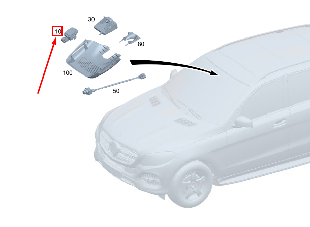 new mercedes-benz eqc rain sensor a2539009309 original