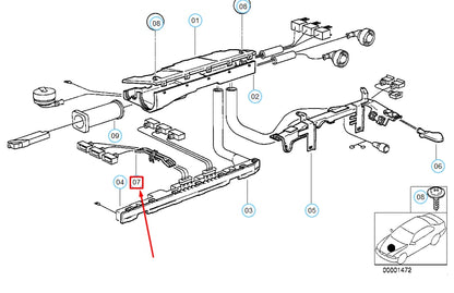 NEW BMW 3 E36 HARNESS CABLE HOLDER 12521735332 1735332 ORIGINAL