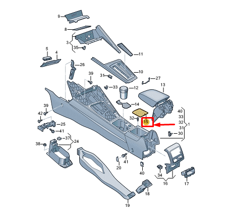 new vw golf cd mk8 stowage compartment insert 5h0863328a9b9 original