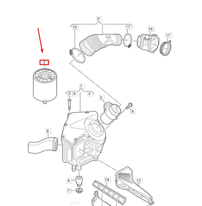 NEW AUDI A4 B9 AIR FILTER ELEMENT 8W0133843
