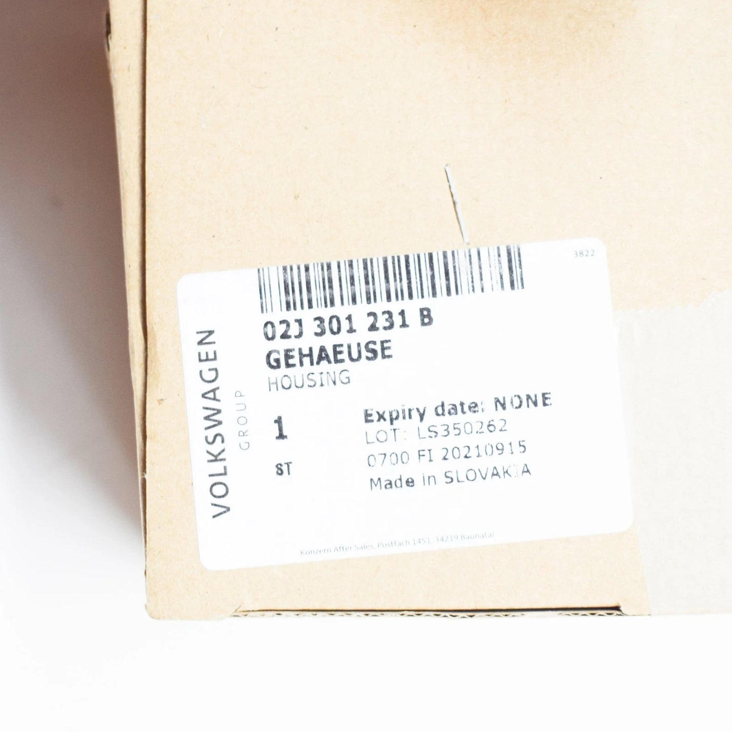 NEW VOLKSWAGEN BEETLE 9C SHIFT ROD SELECTOR HOUSING 02J301231B ORIGINAL