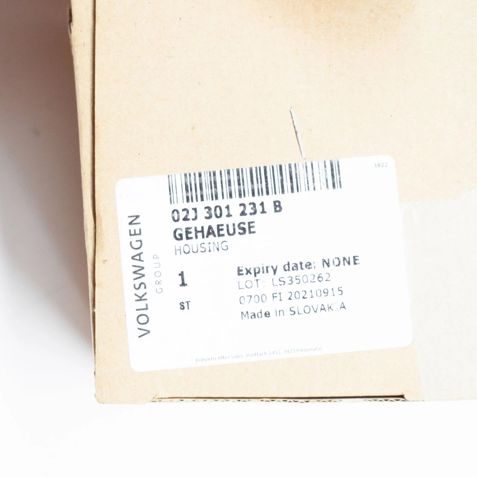 NEW VOLKSWAGEN BEETLE 9C SHIFT ROD SELECTOR HOUSING 02J301231B ORIGINAL