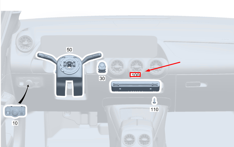 new mb gla h247 air conditioning system switch block a2479056603 original