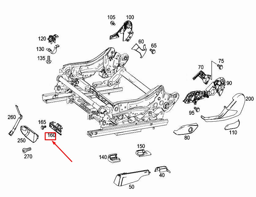 NEW MERCEDES-BENZ ML W166 FIRE EXTINGUISHER MOUNT BRACKET A1668601414 ORIGINAL