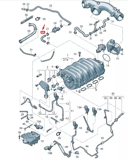 NEW VW TOUAREG 7P MK2 INTAKE SYSTEM HOSE 079133394BL