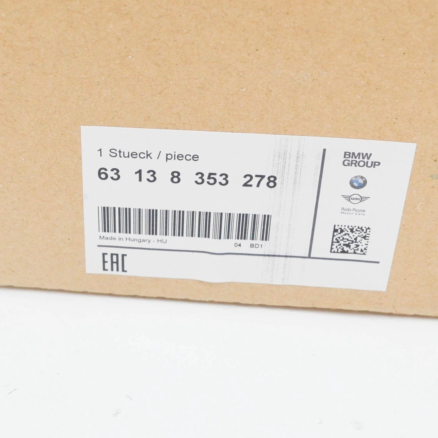 NEW BMW 3 E36 FRONT RIGHT TURN INDICATOR LIGHT 63138353278 ORIGINAL