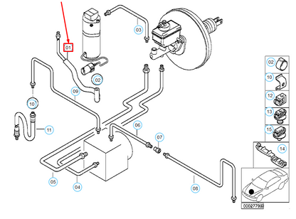 new bmw 5 e39 front pipeline with preformed hose 34501165290 1165290 original