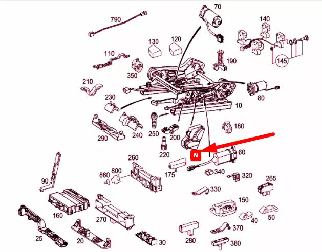 NEW MB E W211 FRONT RIGHT SEAT ADJUSTMENT SWITCH A21187011107C45 ORIGINAL