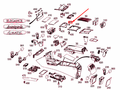NEW MERCEDES-BENZ E W212 SHIFT LEVER COVER A2126800627 ORIGINAL
