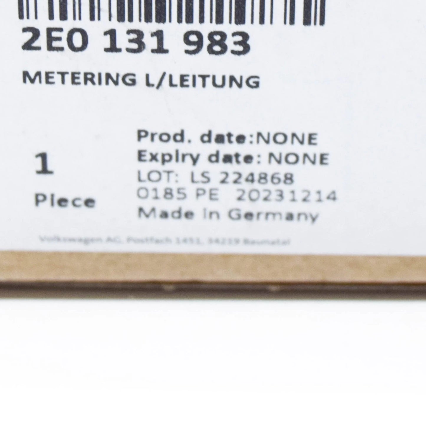 NEW VW CRAFTER 2F MK1 REDUCTION AGENT TANK METERING LINE 2E0131983 ORIGINAL