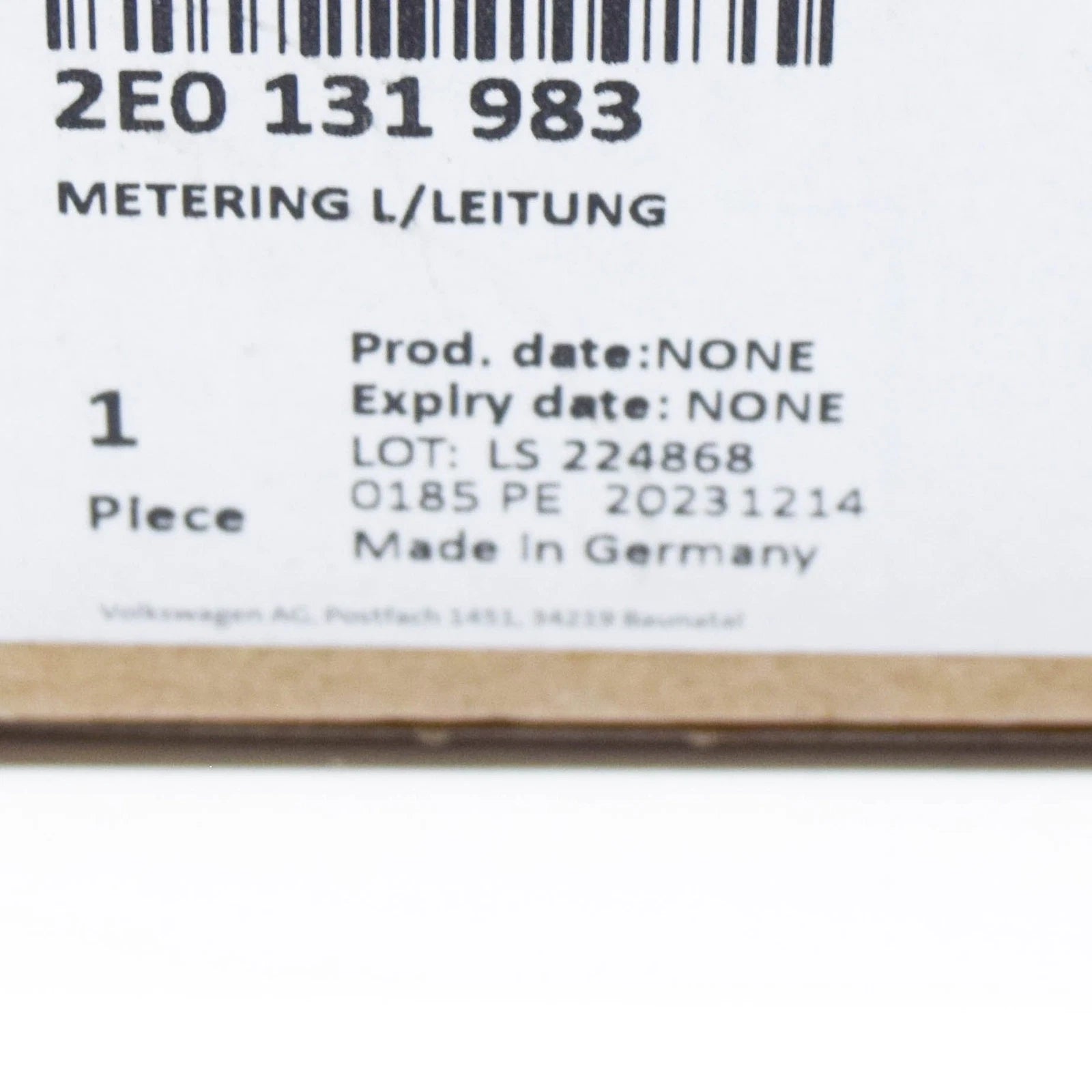 NEW VW CRAFTER 2F MK1 REDUCTION AGENT TANK METERING LINE 2E0131983 ORIGINAL