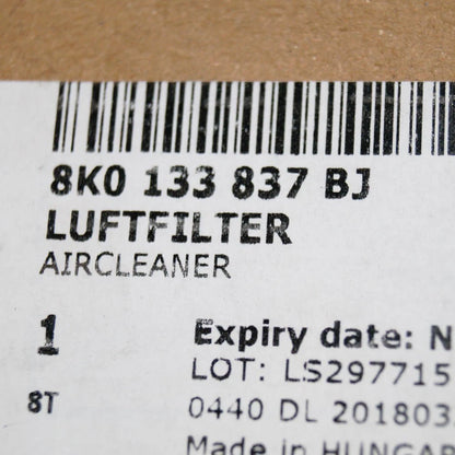 NEW AUDI Q5 8R AIR FILTER BOX 8K0133837BJ 2.0 TFSI ORIGINAL