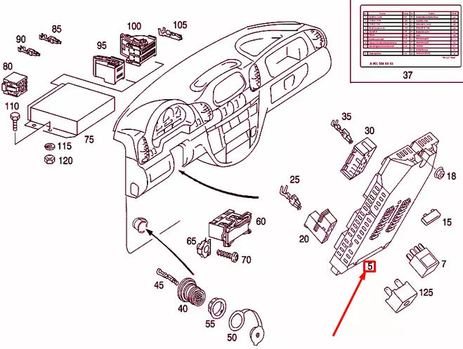 NEW MERCEDES-BENZ G W463 FUSE BOX A9015400350