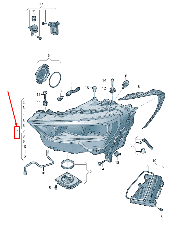 new audi q3 f3 front right headlight lhd 83a941784c original