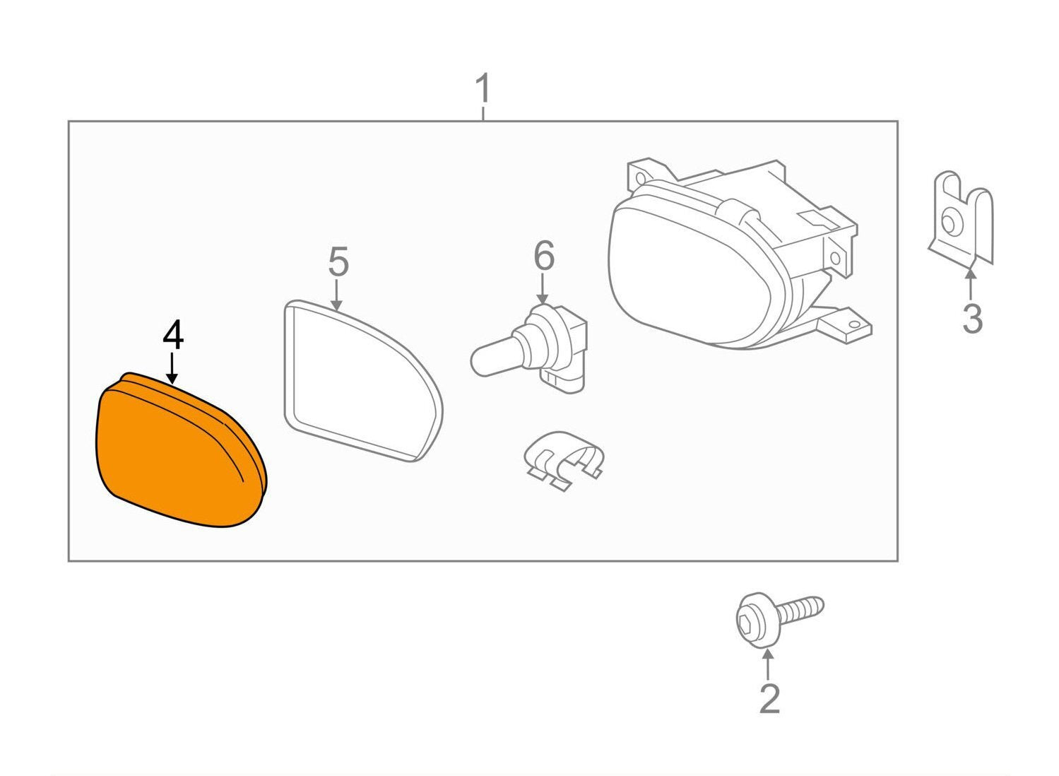 NEW MERCEDES-BENZ E-CLASS W211 FRONT RIGHT FOG LIGHT GLASS A2118260290 ORIGINAL