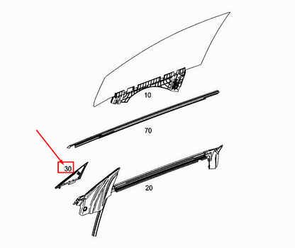 new mercedes-benz cls c257 left mirror triangle trim a2577271500 original