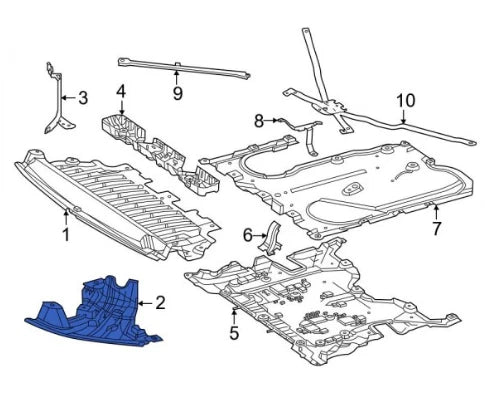 NEW MERCEDES-BENZ C W206 FRONT LEFT OUTER RADIATOR SHIELD A2065202300 ORIGINAL