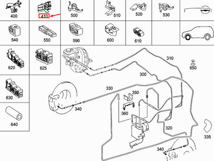 new mercedes-benz r w251 brake line bracket a1644210394 original