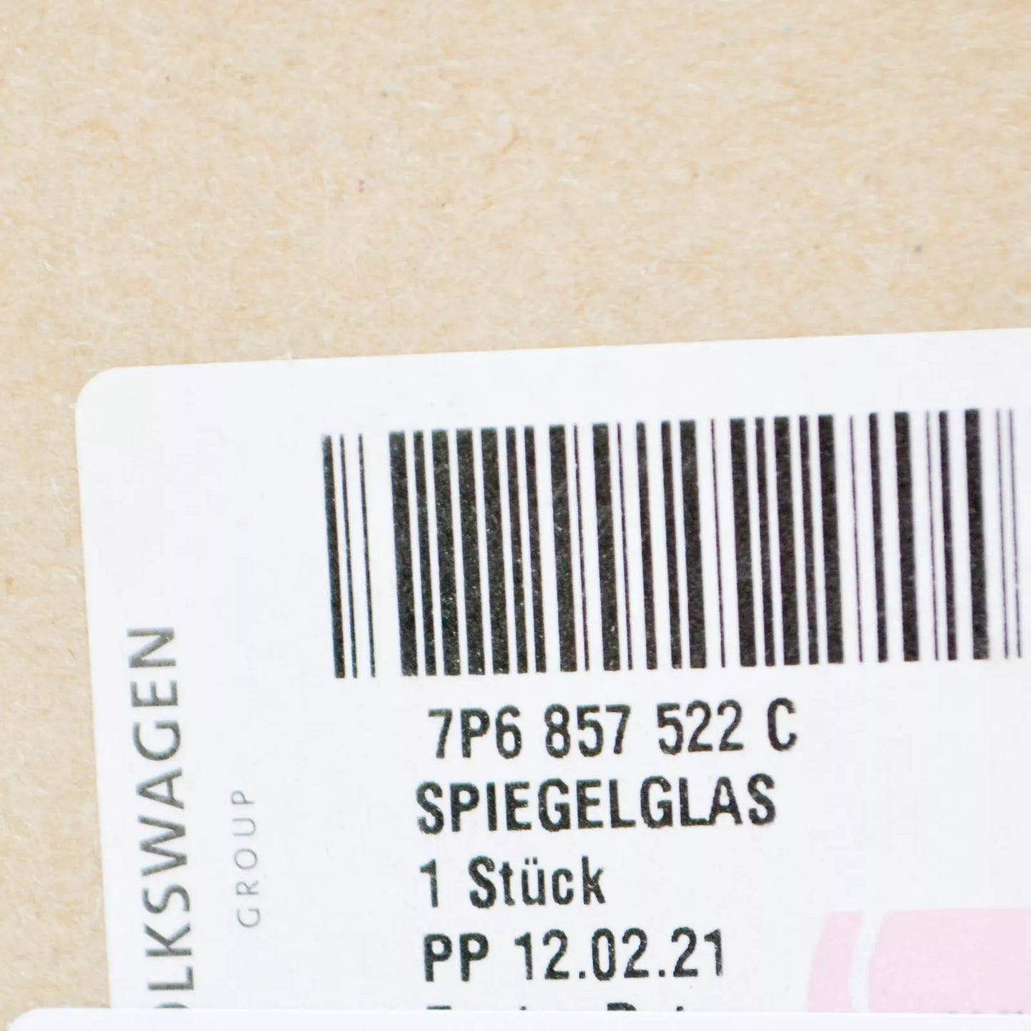 NEW VW TOUAREG 7P FRONT RIGHT DOOR MIRROR GLASS 7P6857522C