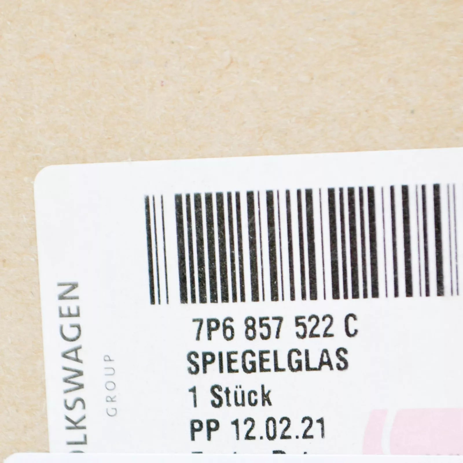 NEW VW TOUAREG 7P FRONT RIGHT DOOR MIRROR GLASS 7P6857522C