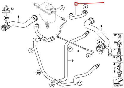 NEW BMW 5 E60 COOLING SYSTEM SUPPLY HOSE 17127568754 7568754 ORIGINAL