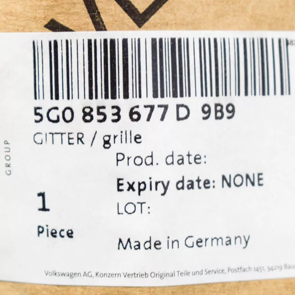 NEW VOLKSWAGEN GOLF MK7 GTI FRONT BUMPER LOWER GRILLE 5G0853677D9B9 ORIGINAL