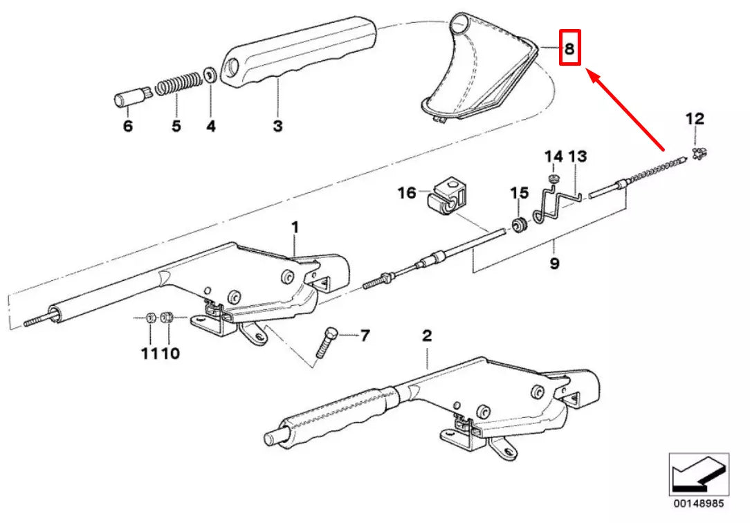 NEW BMW 3 COMPACT E36 GEAR LEVER LEATHER GAITER 34412227560 2227560 ORIGINAL