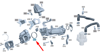 NEW MERCEDES-BENZ VITO W639 THROTTLE HOUSING GASKET A6420980880 ORIGINAL