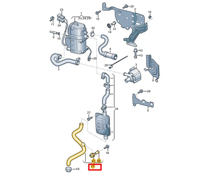NEW VOLKSWAGEN TOUAREG CR7 EXHAUST MUFFLER CONNECTING PIPE 4M0261125K ORIGINAL