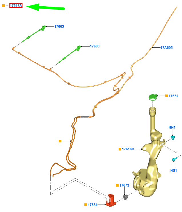 new ford ecosport mk2 windshield washer reservoir gn15-17b613-fb 2252153