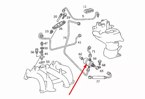 NEW MB E-CLASS W124 FUEL PRESSURE REGULATOR A0000780392 3.0 PETROL ORIGINAL