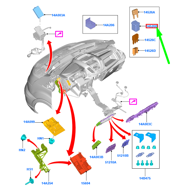 new ford transit mk4 circuit breaker 40 amp 58 volt female green 4655704