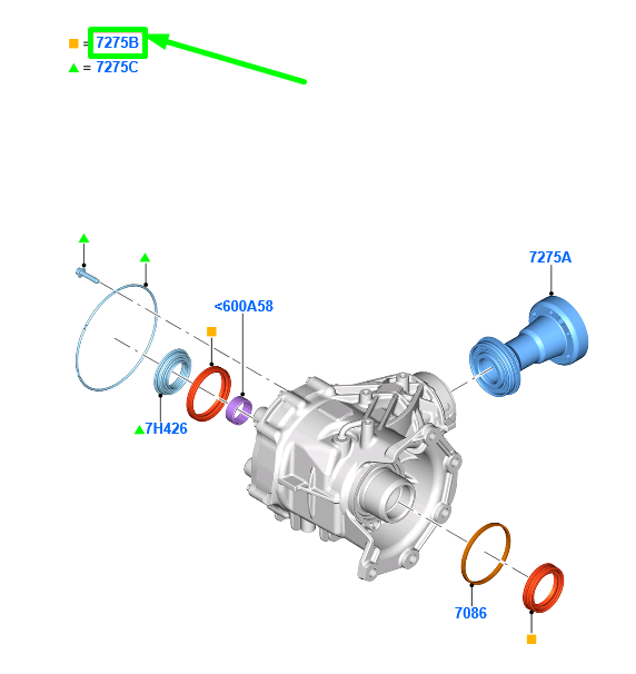 new ford kuga mk2 c520 transfer drive input seal kit 5161442 original