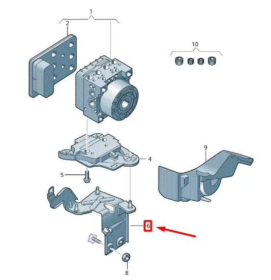 NEW VOLKSWAGEN TIGUAN AD1 ABS UNIT BRACKET RHD 5Q2614235E
