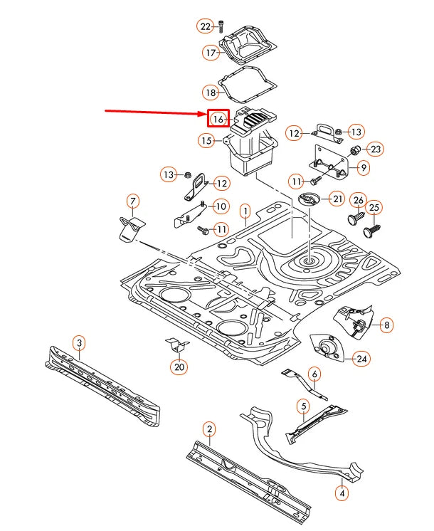 NEW AUDI A3 SPORTBACK 8P REAR BATTERY BOX CAP 1K6801498 ORIGINAL