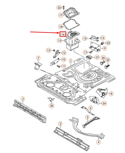 NEW AUDI A3 SPORTBACK 8P REAR BATTERY BOX CAP 1K6801498 ORIGINAL