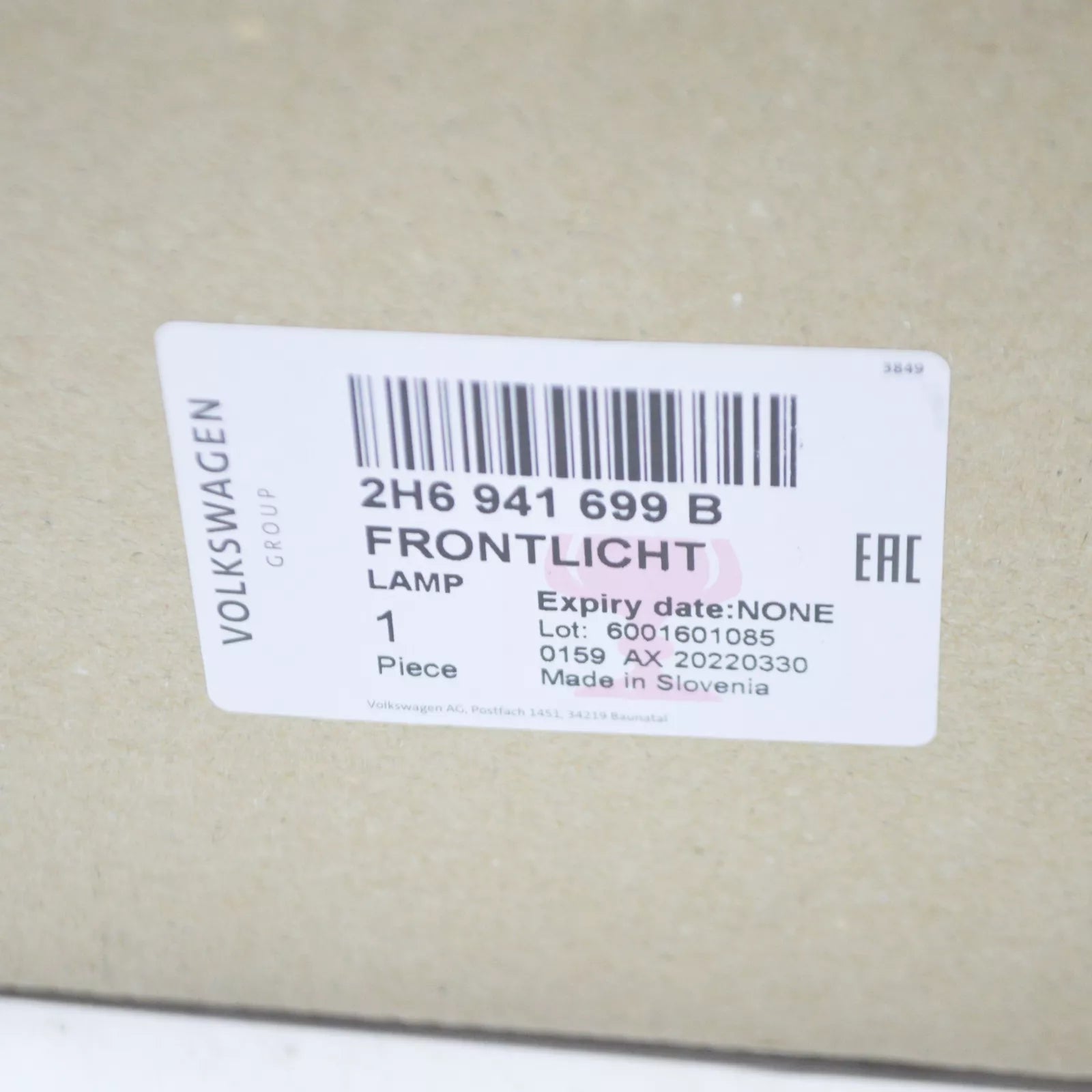 NEW VOLKSWAGEN AMAROK MK1 B FRONT LEFT FOG LIGHT 2H6941699B