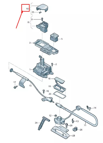 NEW AUDI Q7 4M UPPER SELECTOR LEVER HANDLE RHD 4K2713139DDB6