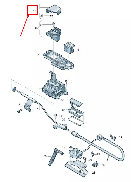 NEW AUDI Q7 4M UPPER SELECTOR LEVER HANDLE RHD 4K2713139DDB6