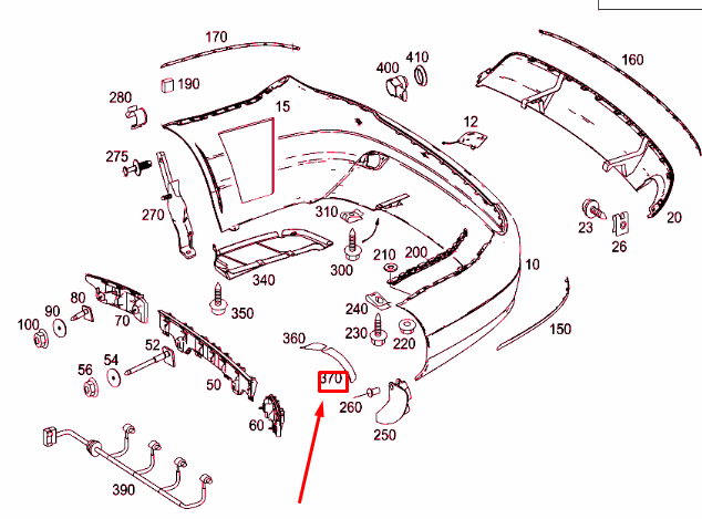 NEW MERCEDES-BENZ C W204 REAR BUMPER WHEEL ARCH COVER LEFT A2046907430 ORIGINAL