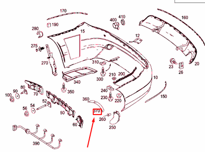 NEW MERCEDES-BENZ C W204 REAR BUMPER WHEEL ARCH COVER LEFT A2046907430 ORIGINAL