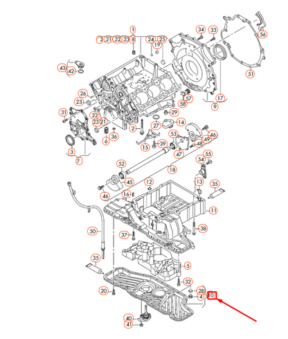 new audi q7 4l engine lower part oil sump 059103602f original