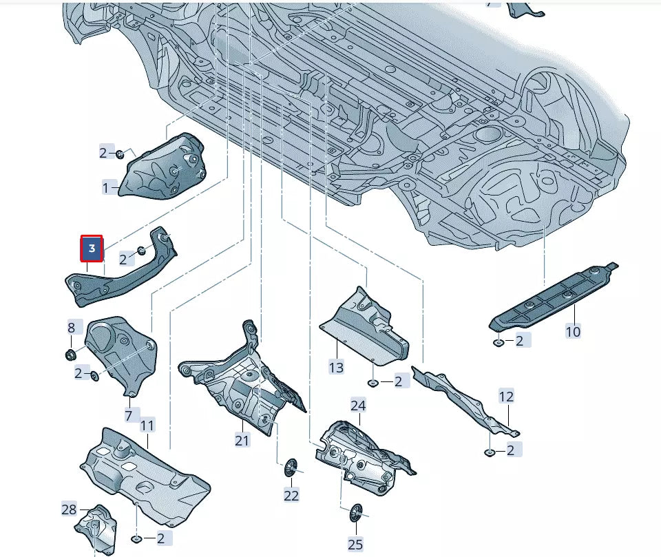 NEW AUDI RSQ8 4MN HEAT PROTECTION 4M0825623E