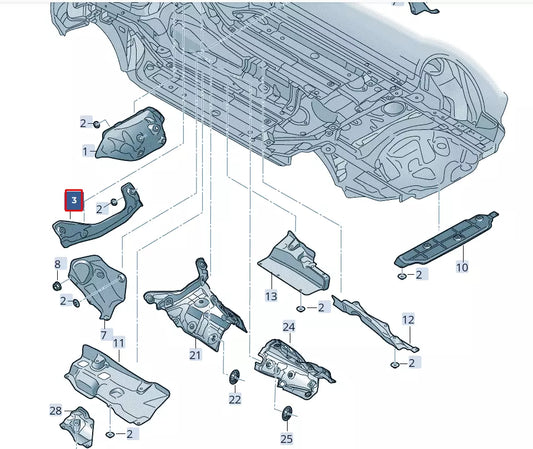 NEW AUDI RSQ8 4MN HEAT PROTECTION 4M0825623E